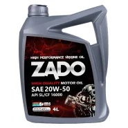روغن موتور زادو 20W50 SL حجم 4 لیتر